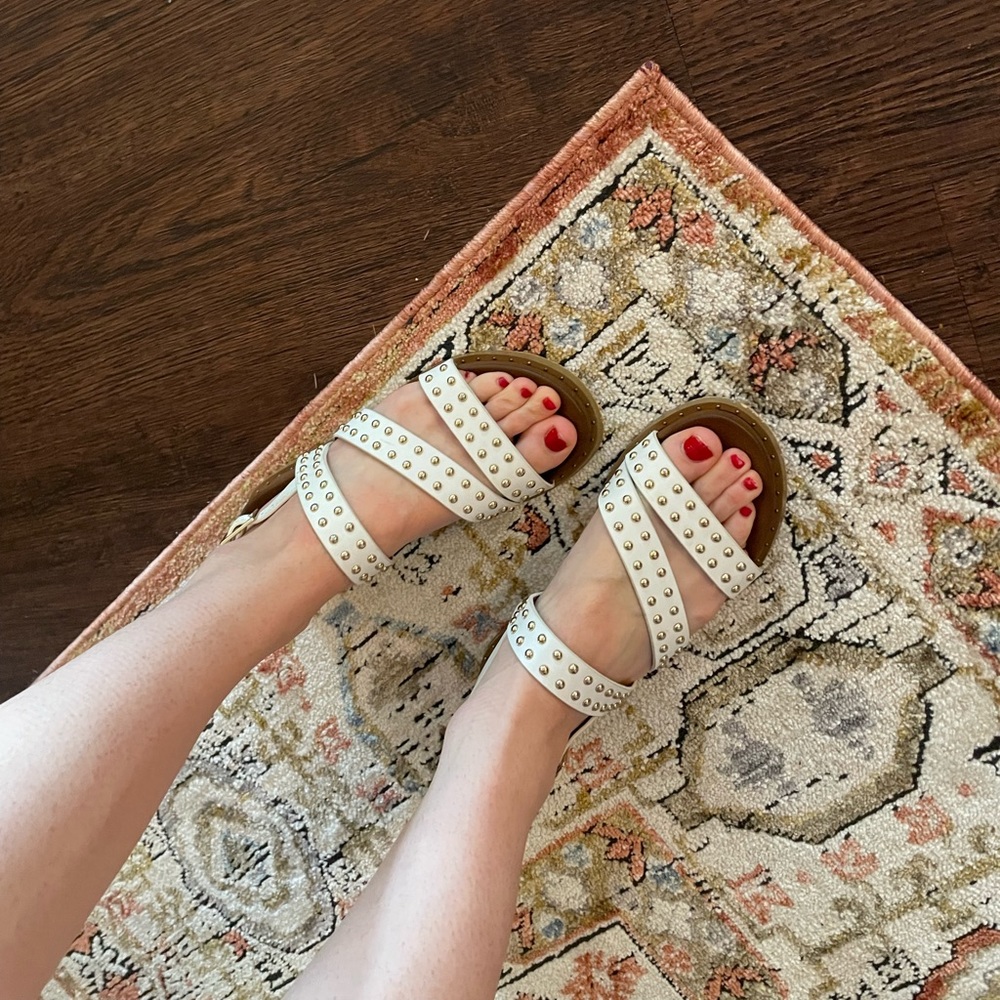 Trendy leather sandals French brand